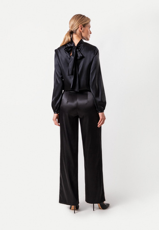 Szerokie satynowe spodnie