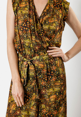 Kombinezon we wzór paisley z wiskozy