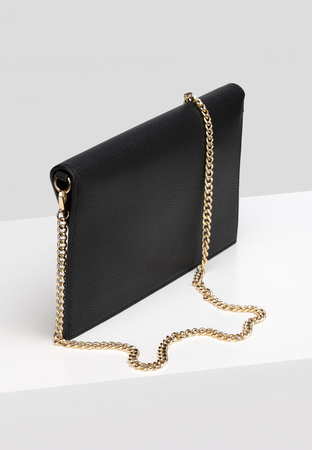 Czarna skórzana kopertówka