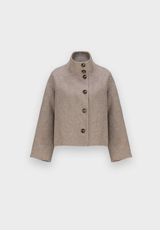 Beżowa kurtka double face