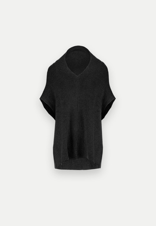 Czarna dzianinowa kamizelka