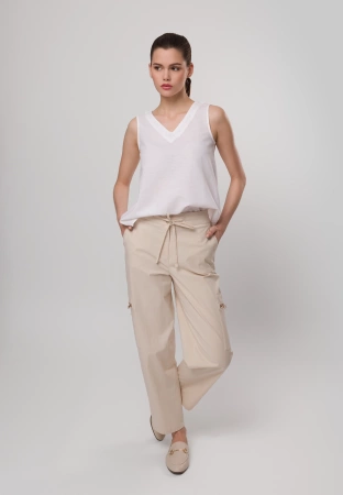 Bawełniane spodnie z kieszeniami