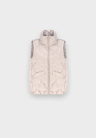 Puchowa kamizelka z naturalnym wypełnieniem w kolorze ecru