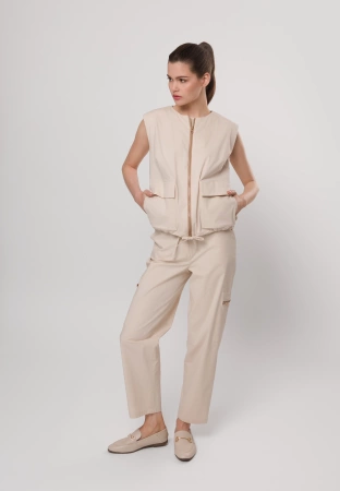 Bawełniana kamizelka na suwak