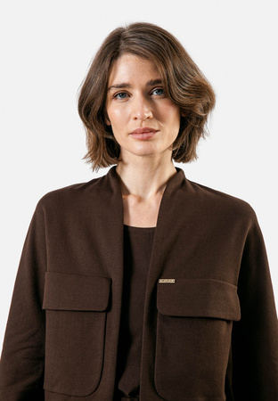 Brązowa kurtka z bawełny