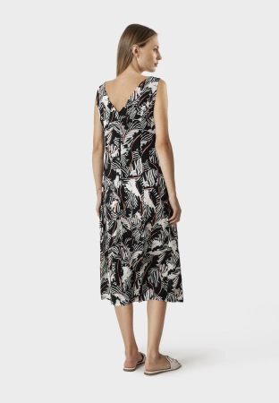 Wiskozowa sukienka w czarno-biały wzór