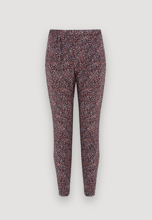 Spodnie z cienkiej tkaniny w drobny print
