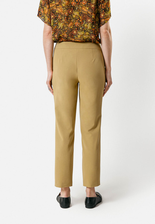 Spodnie w kolorze khaki z wiskozą