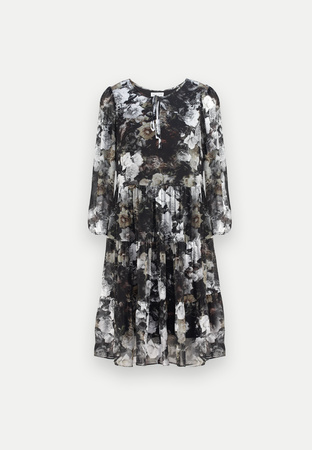 Zwiewna sukienka z wiskozy w kwiatowy print