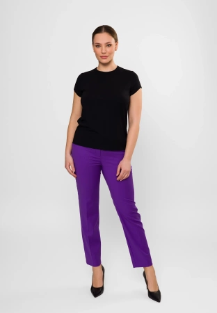 Czarny t-shirt z wiskozą