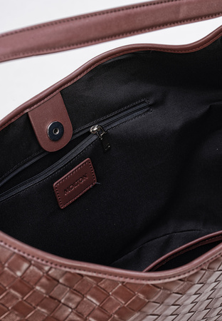 Brązowa pleciona torba na ramię