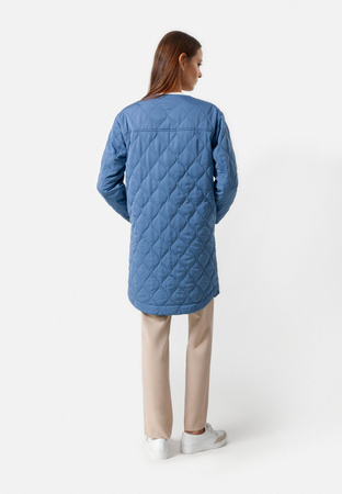 Niebieska pikowana kurtka