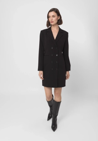 Czarna żakietowa sukienka