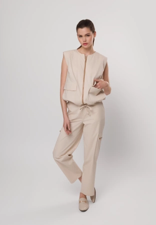 Bawełniana kamizelka na suwak