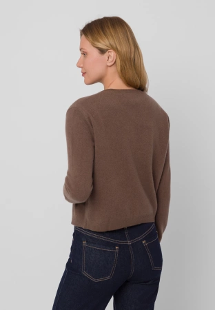 Brązowy kardigan z kaszmirem
