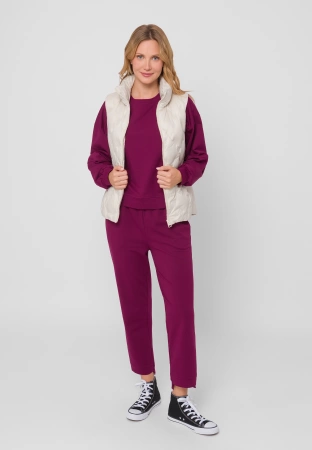 Puchowa kamizelka z naturalnym wypełnieniem w kolorze ecru