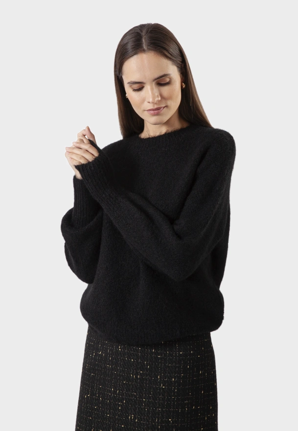 Sweter oversize z alpaką