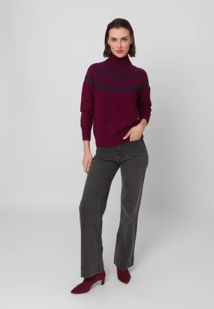 Szare jeansy z szeroką nogawką