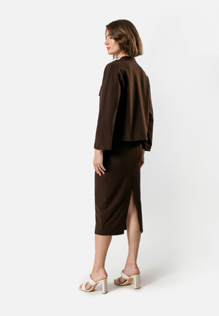 Brązowa kurtka z bawełny