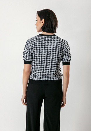 Bluzka z wiskozy w pepitkę