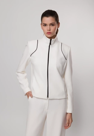 Dopasowana kurtka zapinana na suwak