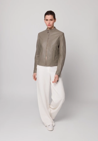 Skórzana kurtka na suwak