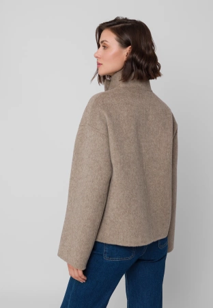 Beżowa kurtka double face