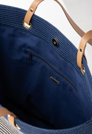 Duża letnia torba ze złotą nitką