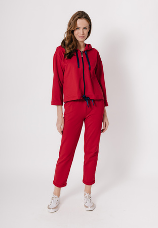 Bawełniana bluza w czerwonym kolorze