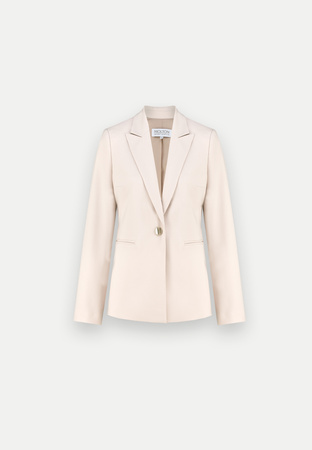 Beżowy żakiet z wiskozy