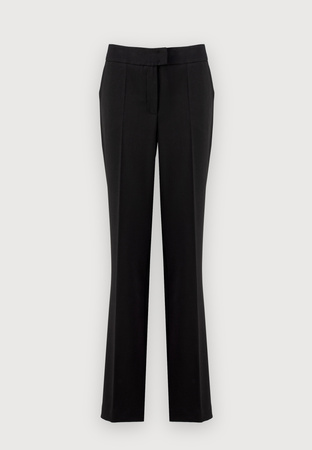 Długie czarne spodnie z szeroką nogawką