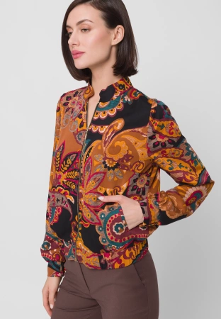 Wiskozowa bomberka we wzór paisley