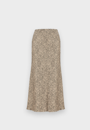 Długa wiskozowa spódnica w drobną panterkę