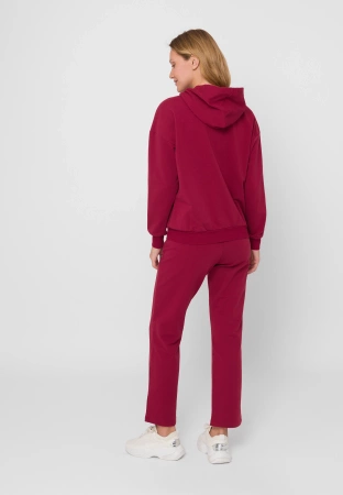 Bordowe dresowe spodnie