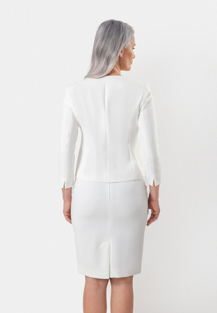 Ołówkowa spódnica ecru