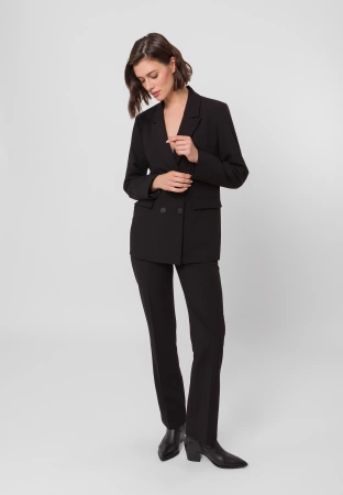 Czarny dwurzędowy żakiet