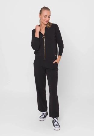 Czarne spodnie z dzianiny