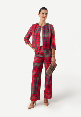 Szerokie spodnie w szkocką kratę