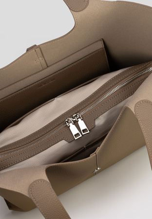 Torebka do ręki w kolorze kamiennego beżu