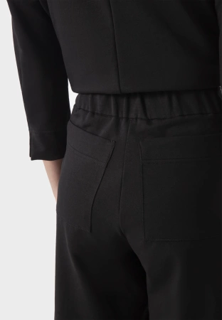 Bawełniane spodnie z szeroką nogawką