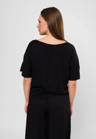 Czarna wiskozowa bluzka