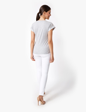 Szary t-shirt z kieszonką