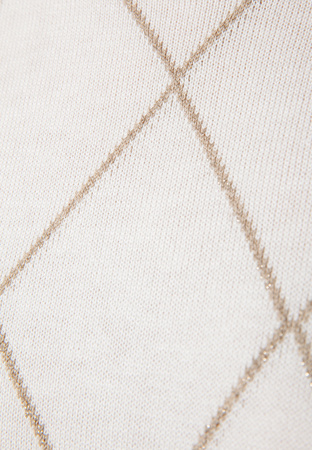 Sweter w romby w kolorze ecru