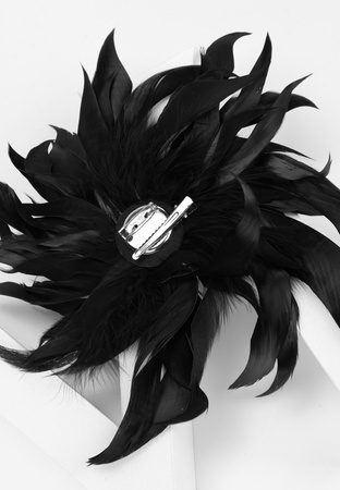 Broszka spinka z naturalnych piór