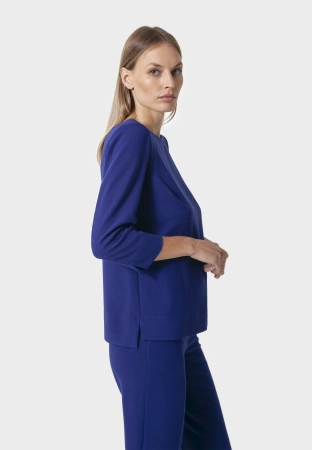 Chabrowa bluzka z długim rękawem