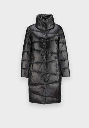 Długa puchowa kurtka z naturalnym wypełnieniem