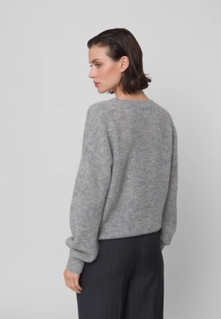 Oversizowy sweter z moherem i wełną