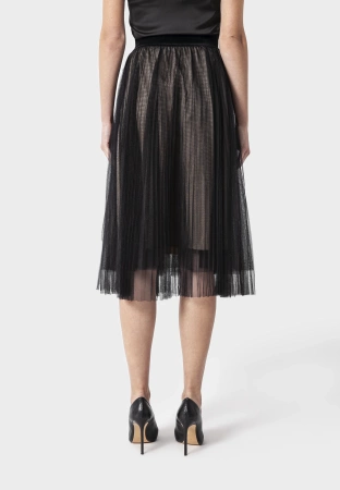 Marszczona spódnica z tiulu w gumkę