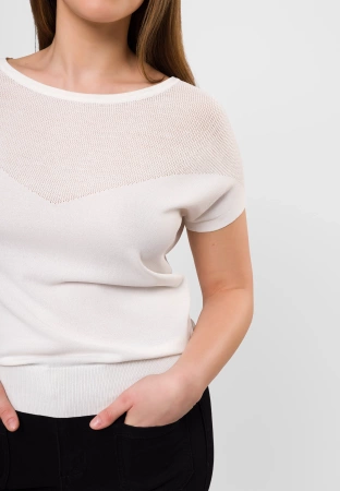 Dzianinowa bluzka z kimonowym rękawkiem