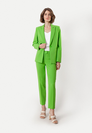 Limonkowy żakiet z wiskozy